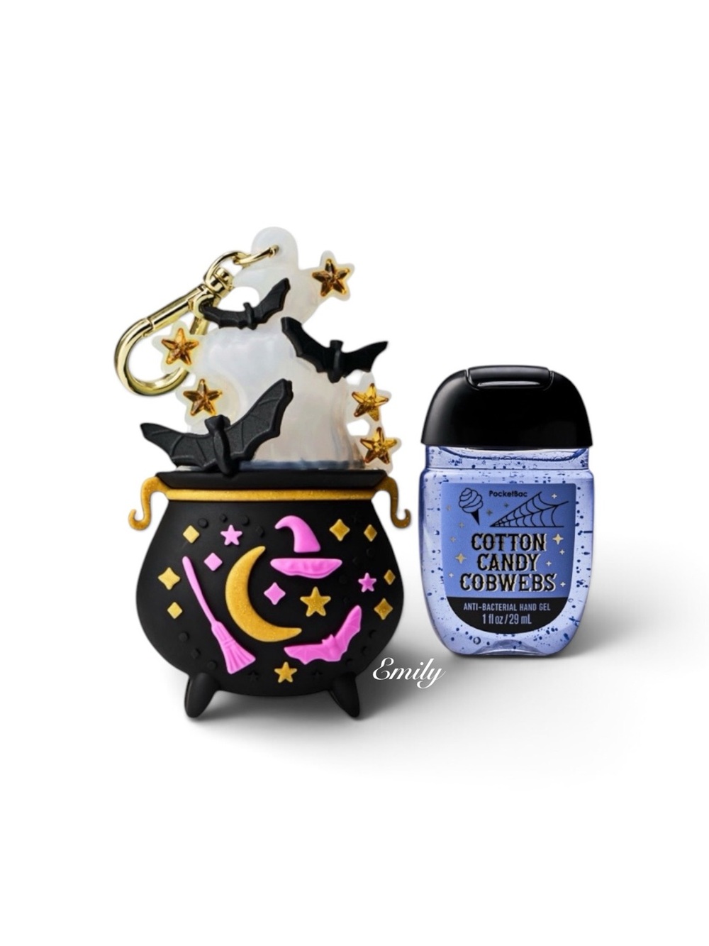 NEW! BBW Light Up Halloween Witch Cauldron PocketBac Holder Cotton Candy Set